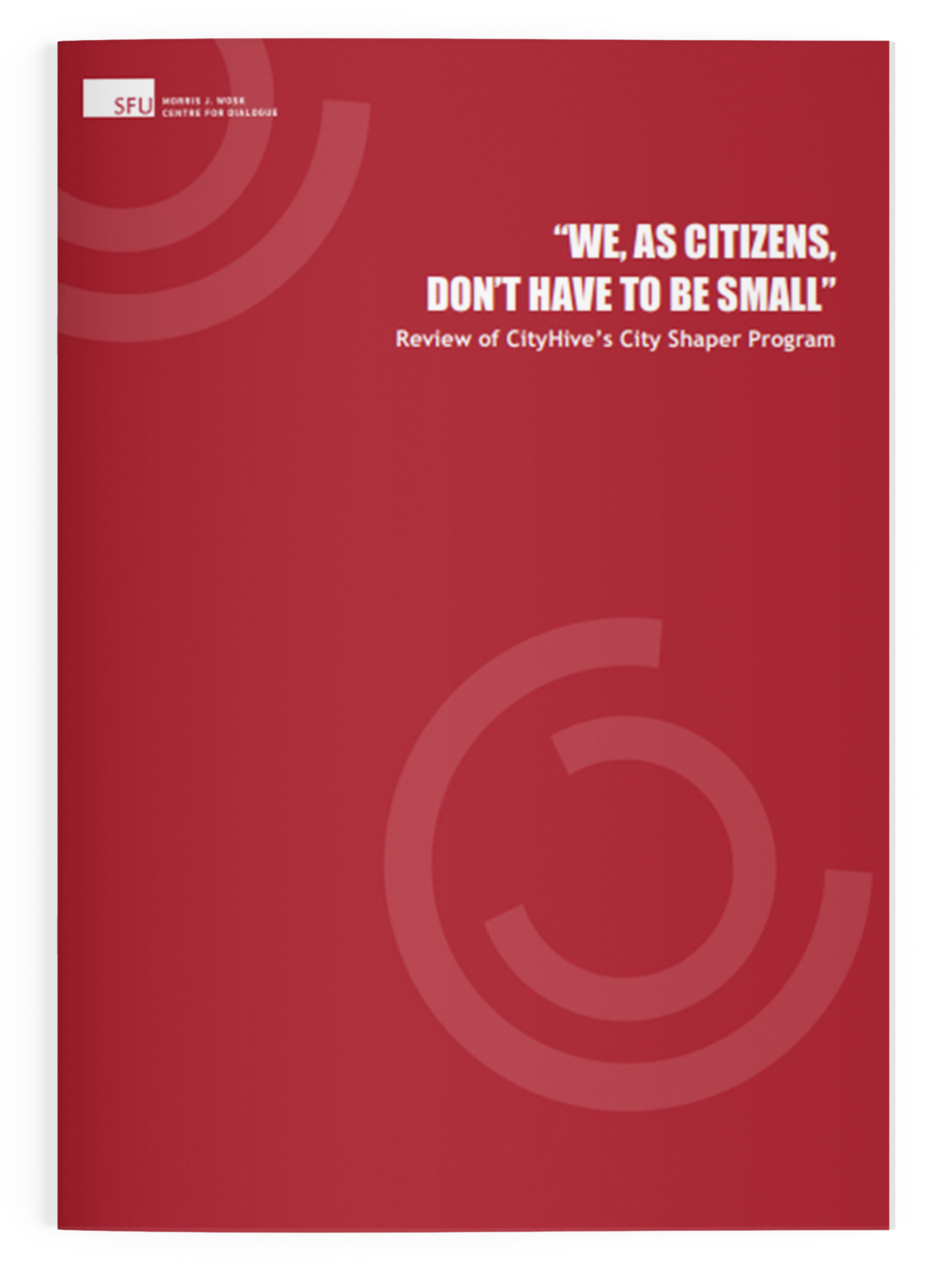 Mockup of CityShapers Report Cover