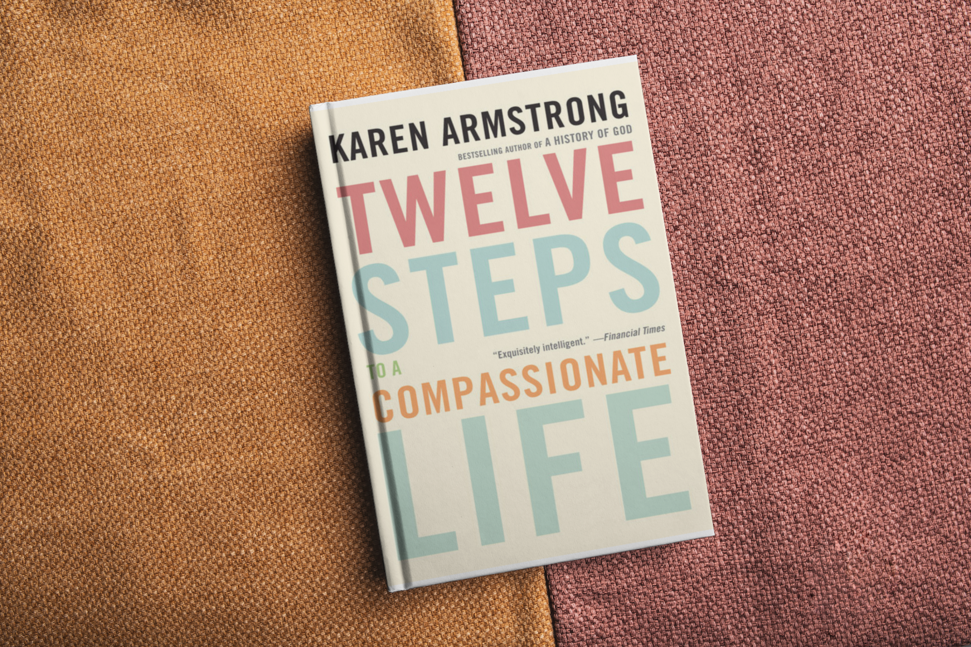 A mockup of Karen's book "12 Steps to a Compassionate Life"