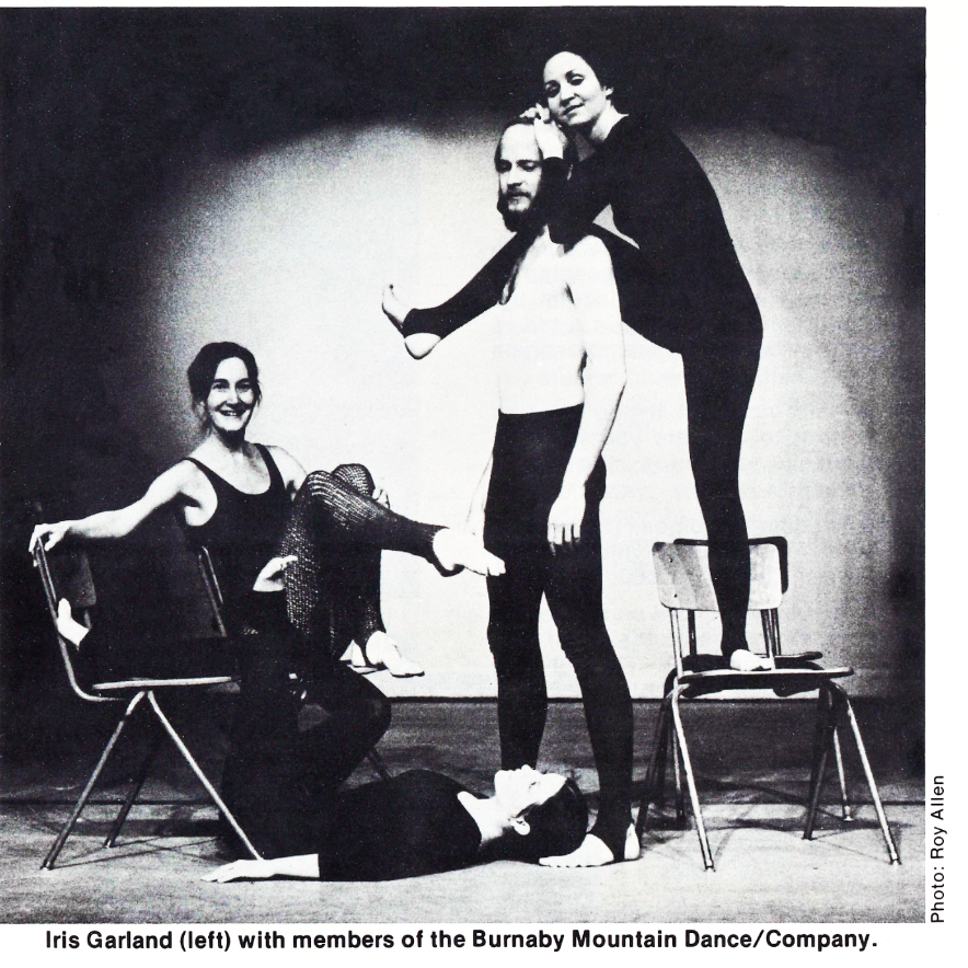 Iris Garland with members of the Burnaby Mountain Dance Company