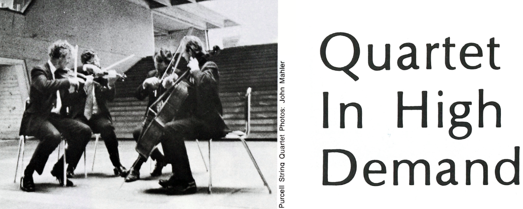 Purcell String Quartet: In High Demand