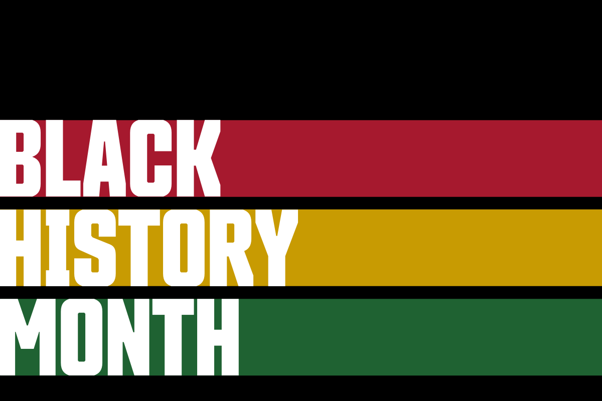 Decorative image that reads "Black History Month"