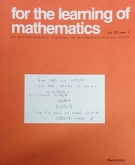 For the Learning of Mathematics
