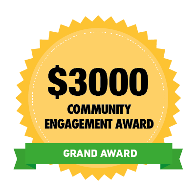 $3000 Student Community Engagement Grand Award badge