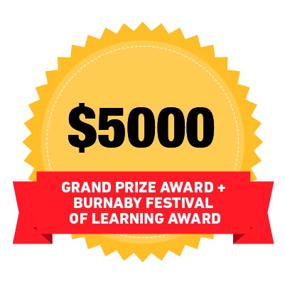 Grand award and Burnaby Festival of Learning award badge