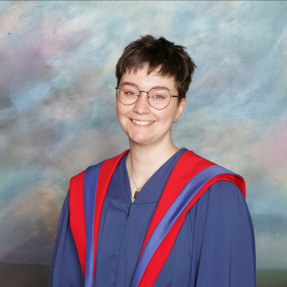Meghan Danyluk in graduation robes