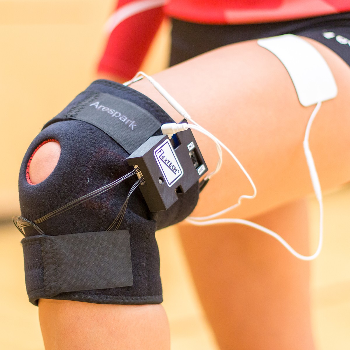 A knee brace with smart electronic attachments