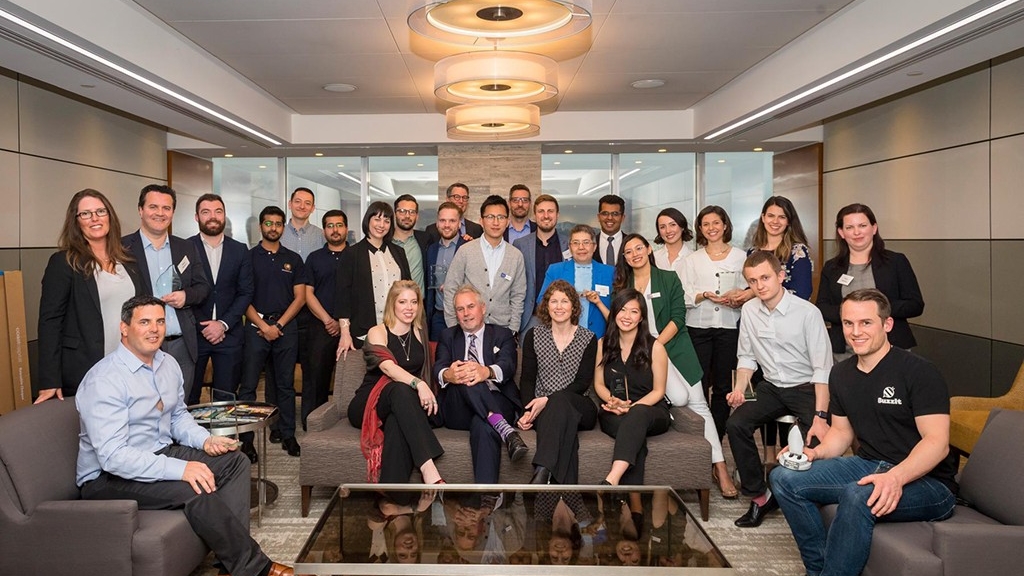 Pictured: Recipients of the 2019 Coast Capital Savings Venture Connection awards. Photo credit: SFU's Coast Capital Savings Venture Connection