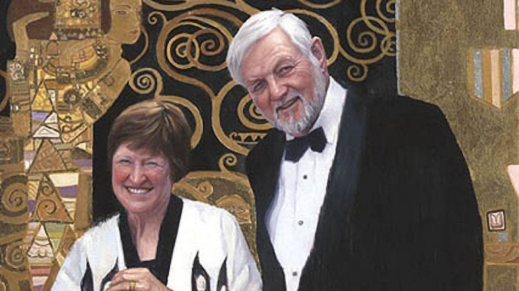 George and Joanne MacDonald, painting by Chris Hopkins.