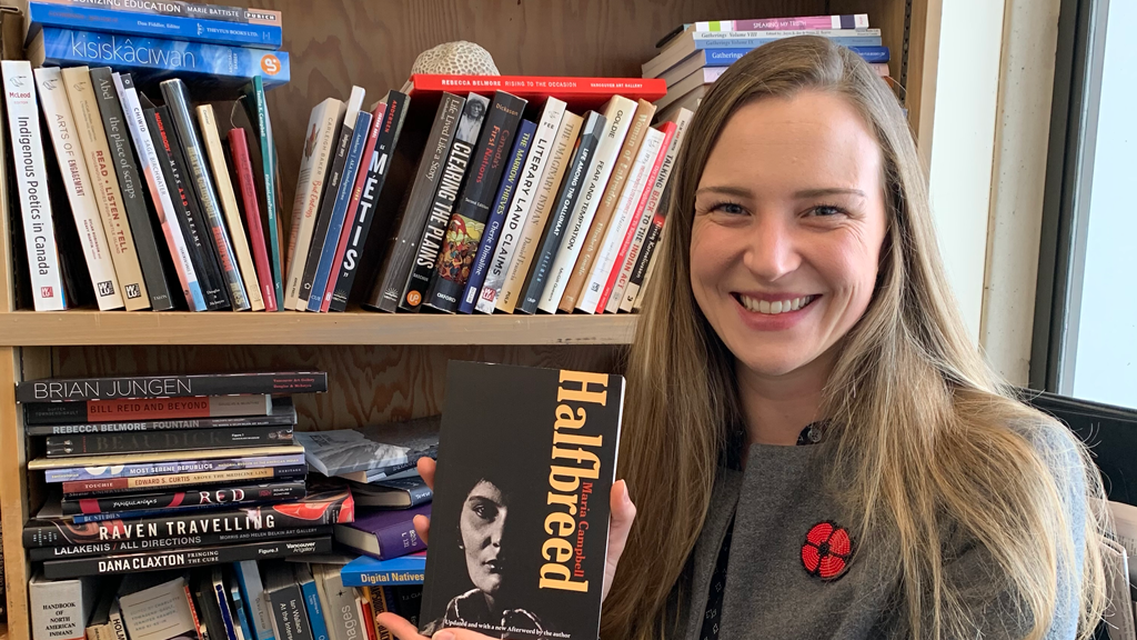Working with SFU’s First Nations Studies prepared Alix Shield for the work with "Halfbreed" by requiring her to integrate Indigenous ethics and protocols into literary studies, something scholars are not often trained to do.