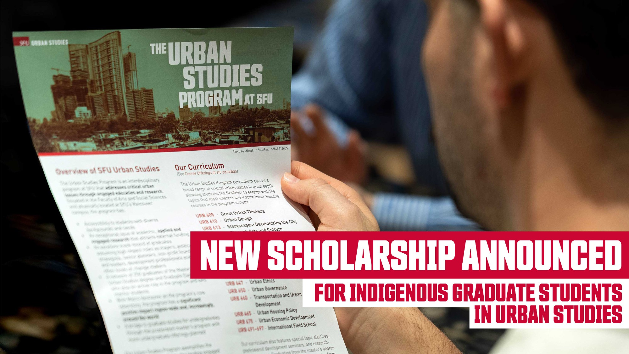 Urban Studies announces new scholarship for Indigenous graduate students