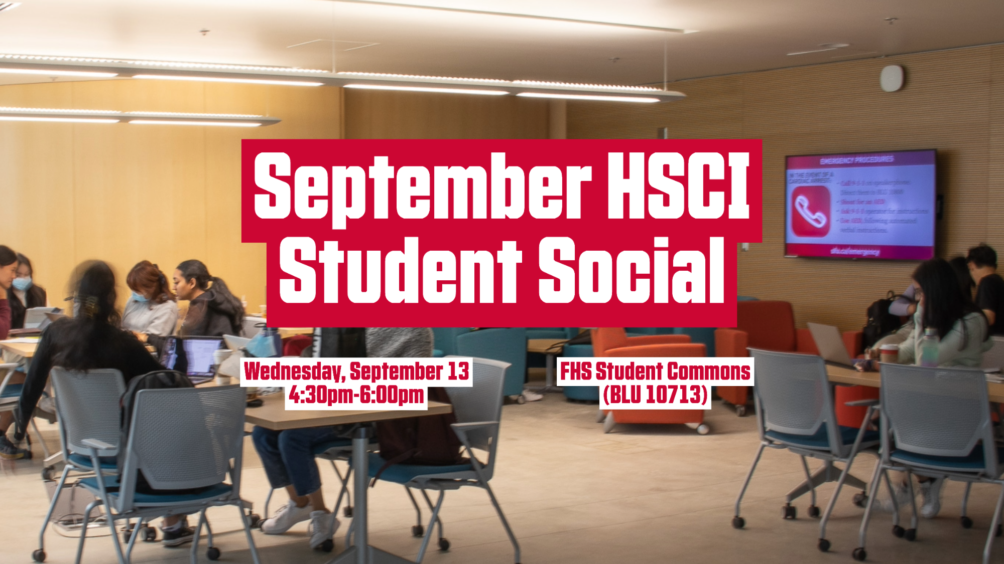 Wednesday, September 13: September HSCI Student Social