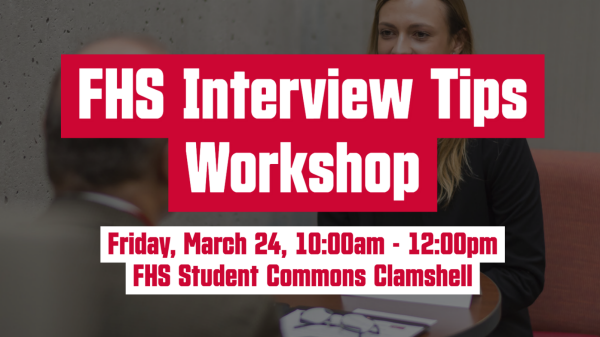 March 24: FHS Interview Tips Workshop