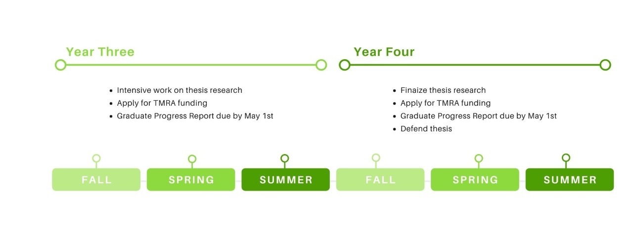 PhD Timeline graphic Yr 3 & 4