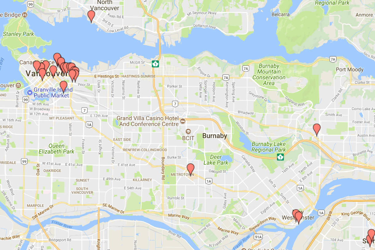map of vancouver