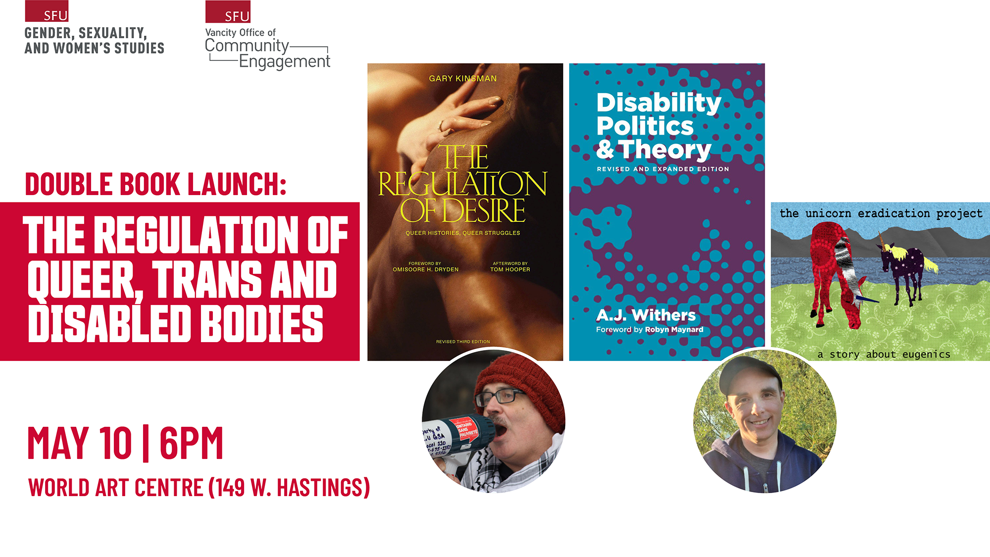 Double Book Launch: The Regulation of Queer, Trans and Disabled Bodies