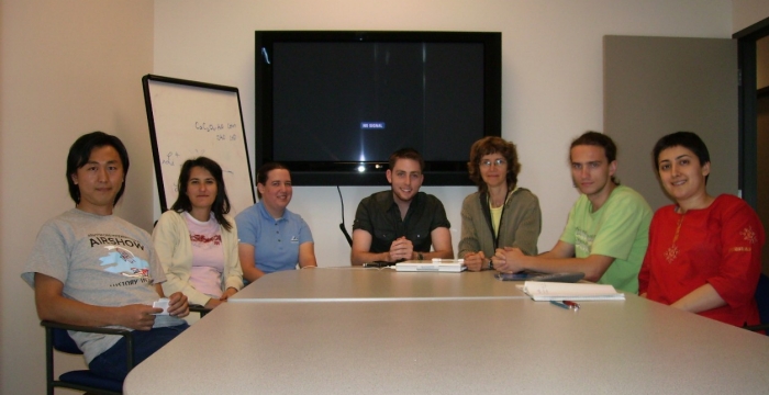 Group Meeting SFU 2007 - From left Wenjie Li, Darija Susac, Savana Shaw, Kyle Huffman, Karen Kavanagh, Mateusz Maciejewski