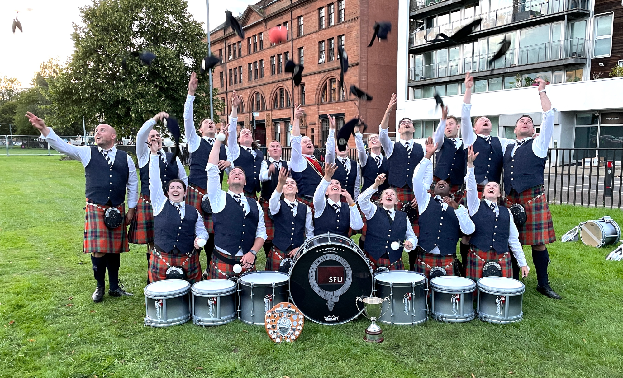 SFU Pipe Band reclaims best drum corps title, juniors land 2nd at Worlds 