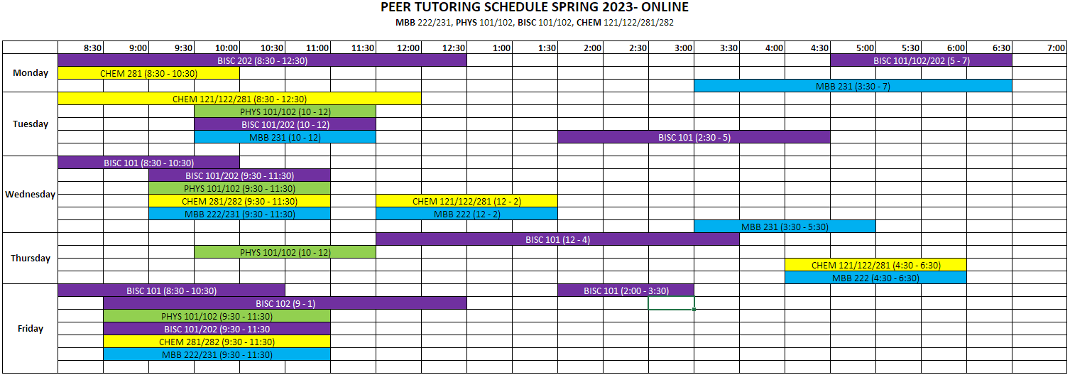 2023-02-02 10_41_41-PT Schedule Spring23 - Excel.png
