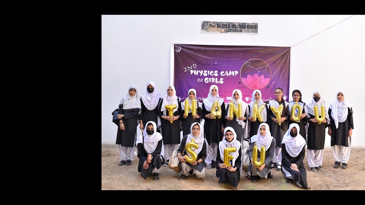 Physics Camp for Girls in Pakistan