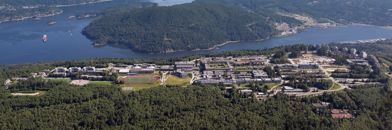 Aerial view of SFU Burnaby campus