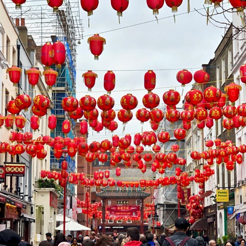 Lanterns in chinatown street