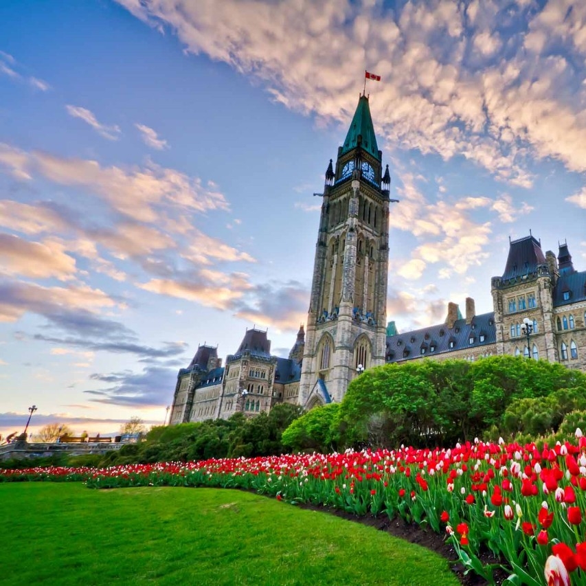 Parliament hill in Ottawa