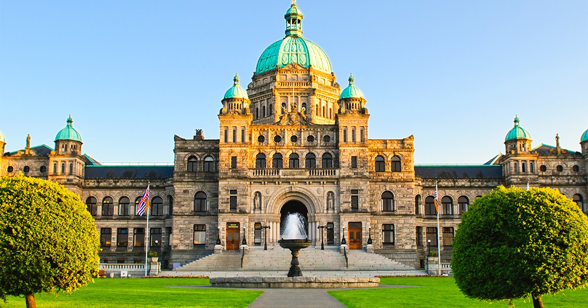 Photo of the BC Parliament Building in Victoria