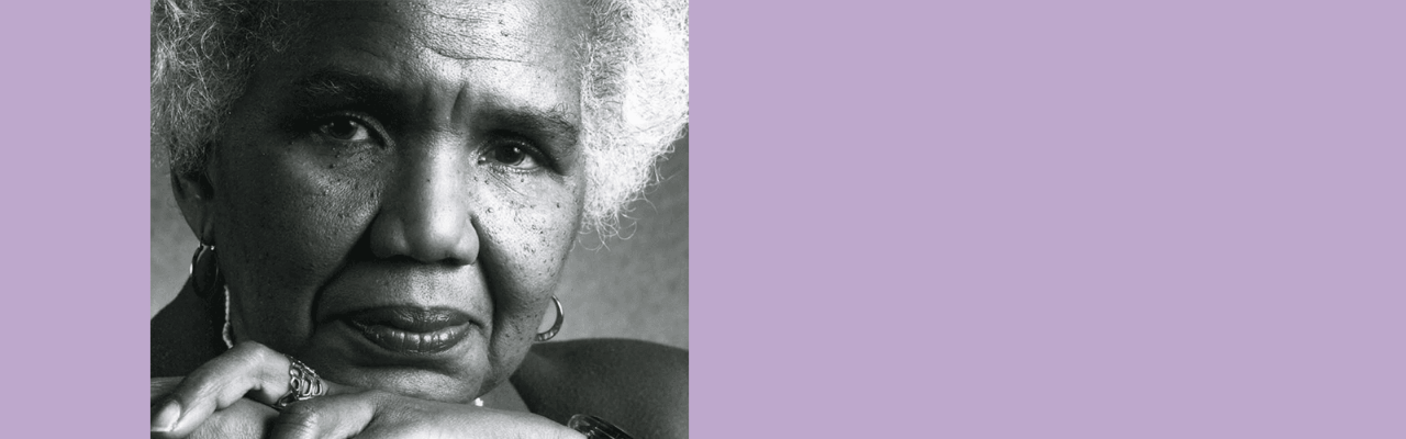Event banner: There is a black and white photo of Rosemary Brown on the left two-thirds of the banner. The rest of the banner (on the right one-third) has the SFU logo and the words "Women & Social Justice, 7th Annual Rosemary Brown Memorial Symposium; Thursday May 6" on a lavender coloured background.