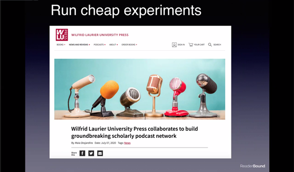 Run cheap experiments