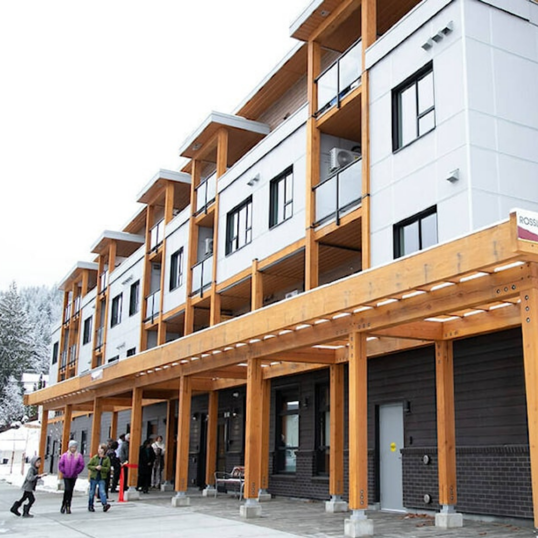 multi-use and multi-unit housing built above a new city hall office space