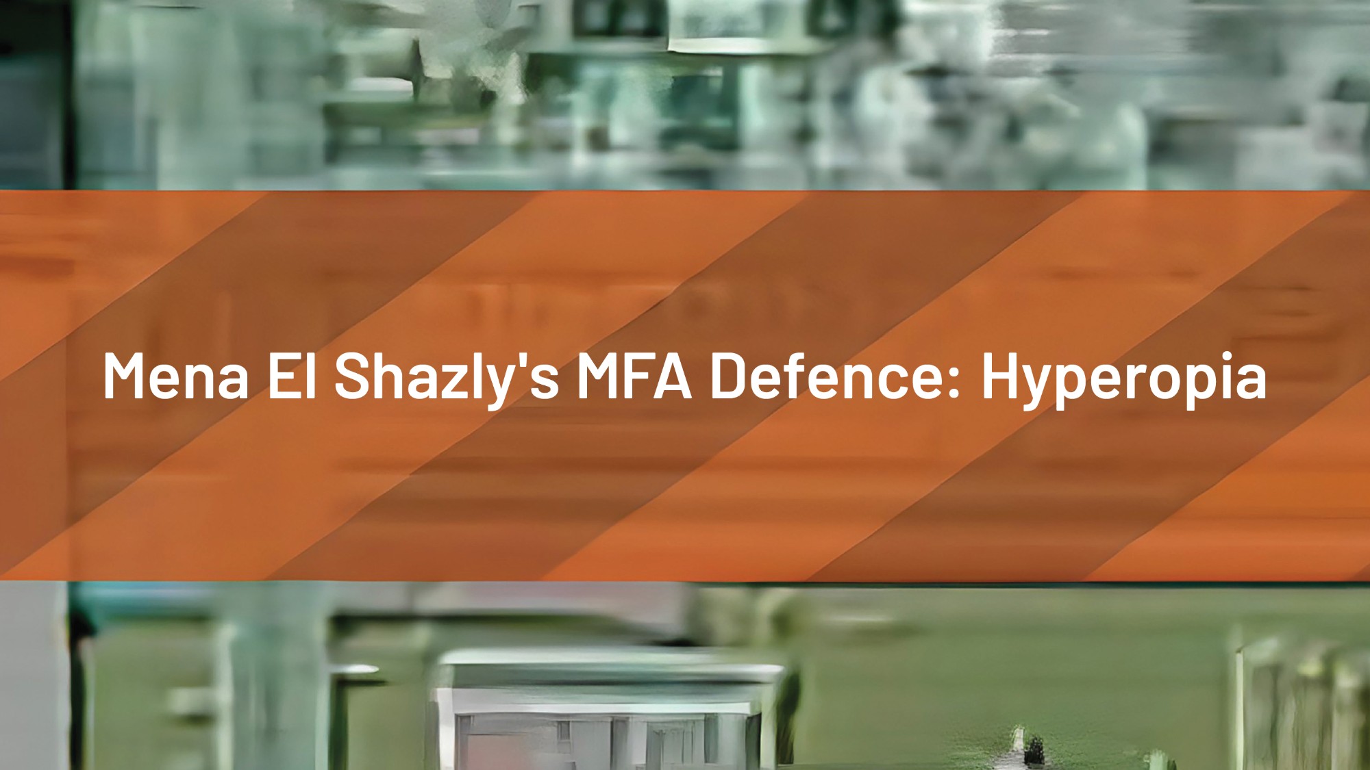 Mena El Shazly's MFA Defence: Hyperopia
