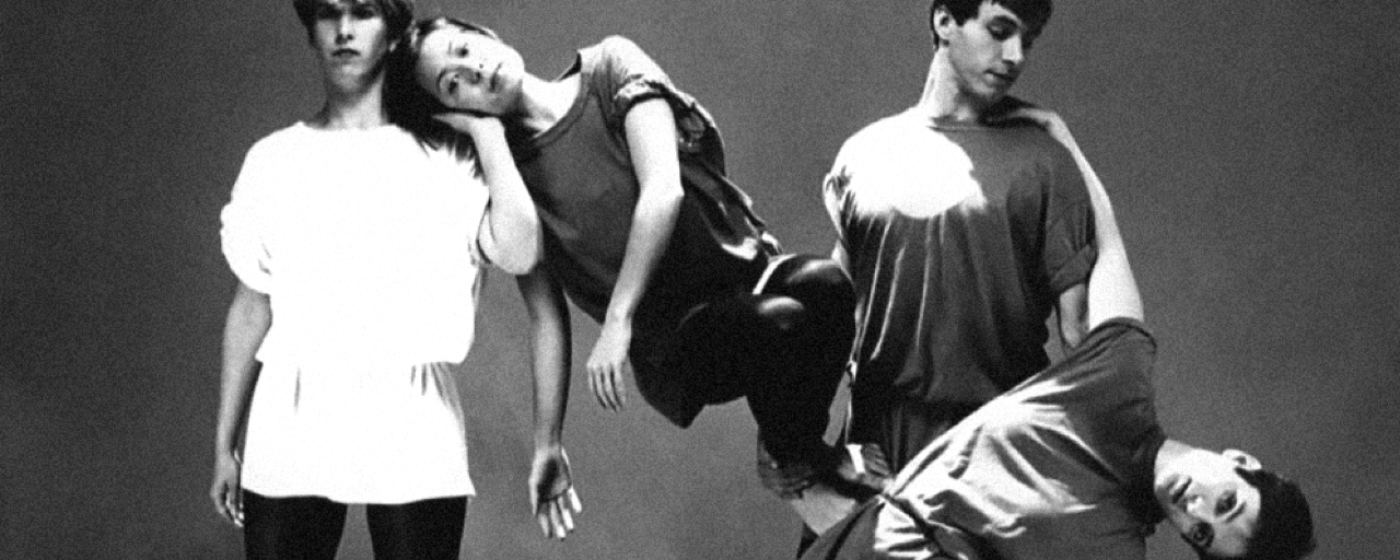 Kathryn Ricketts, Denise Fujiwara, Tom Stroud, and Tama Soble in "Making Waves" mid-1980s courtesy of Dance Collection Danse