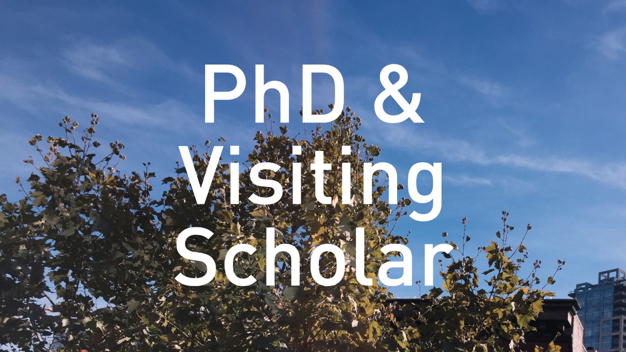 PhD (Special Arrangement)/Visiting Scholar