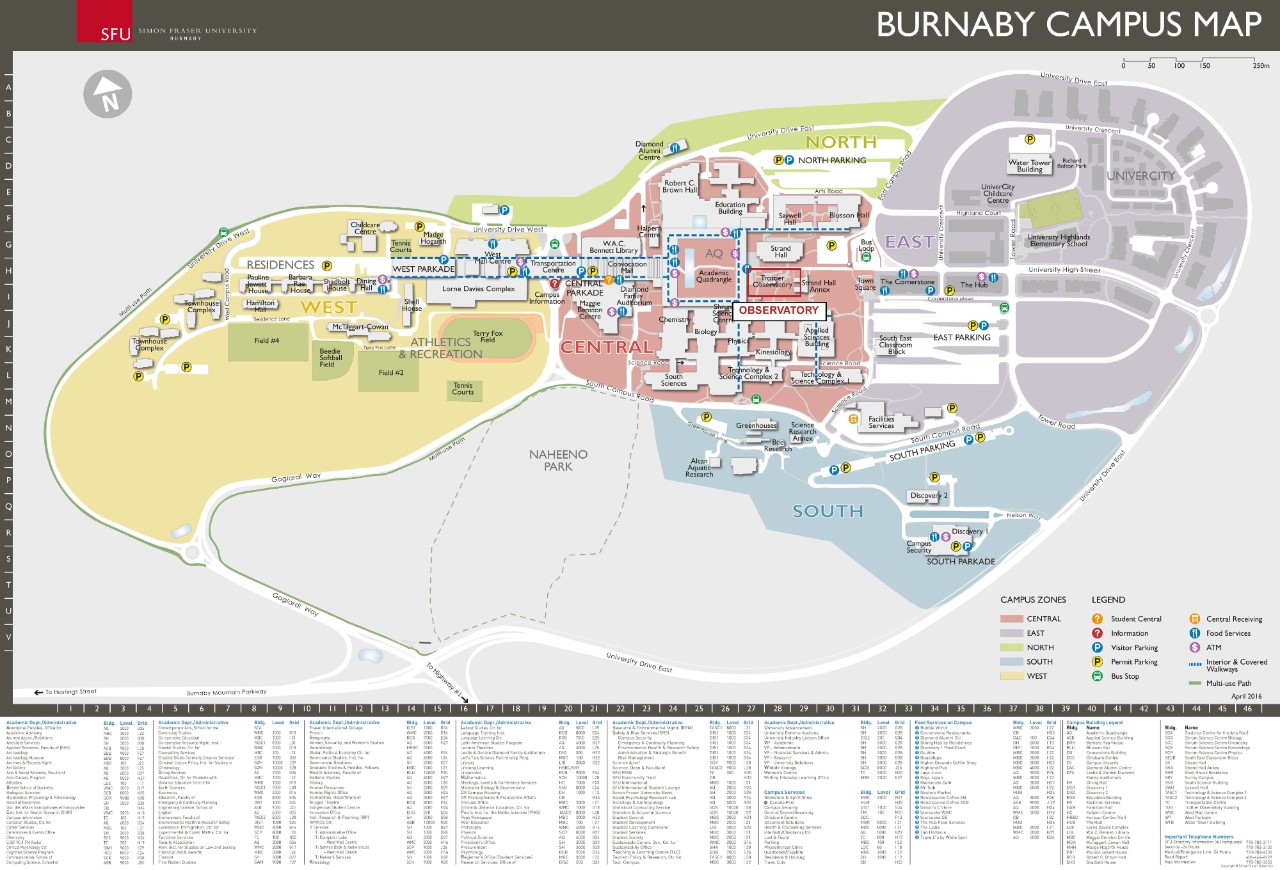 Map of SFU Campus