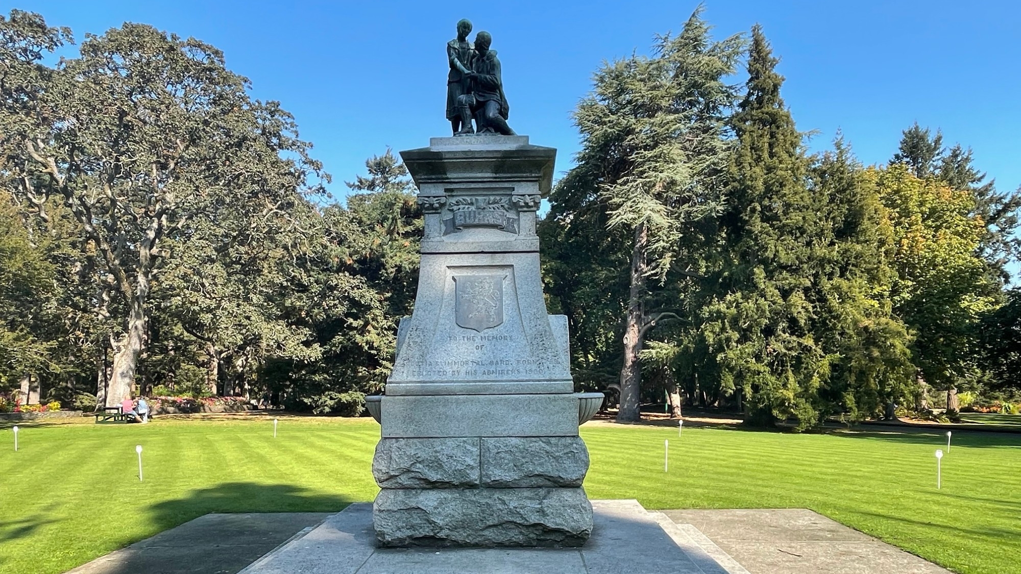 Robbie Burns statue in Victoria, British Columbia