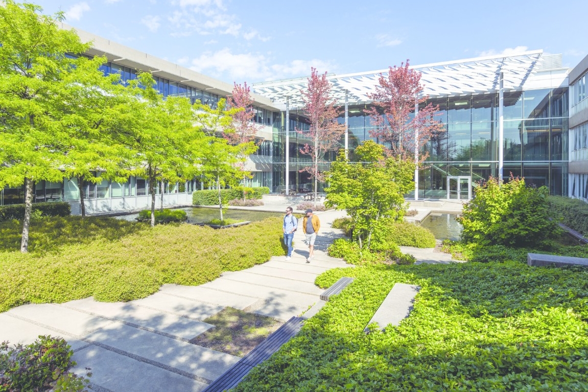 outside photo of SFU library