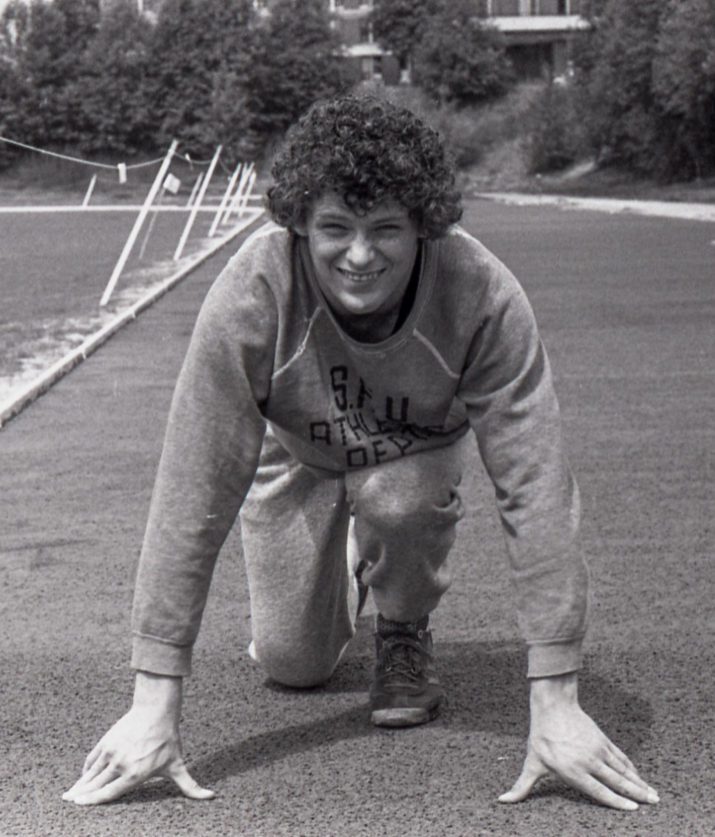 Terry Fox on the SFU Track, 1979