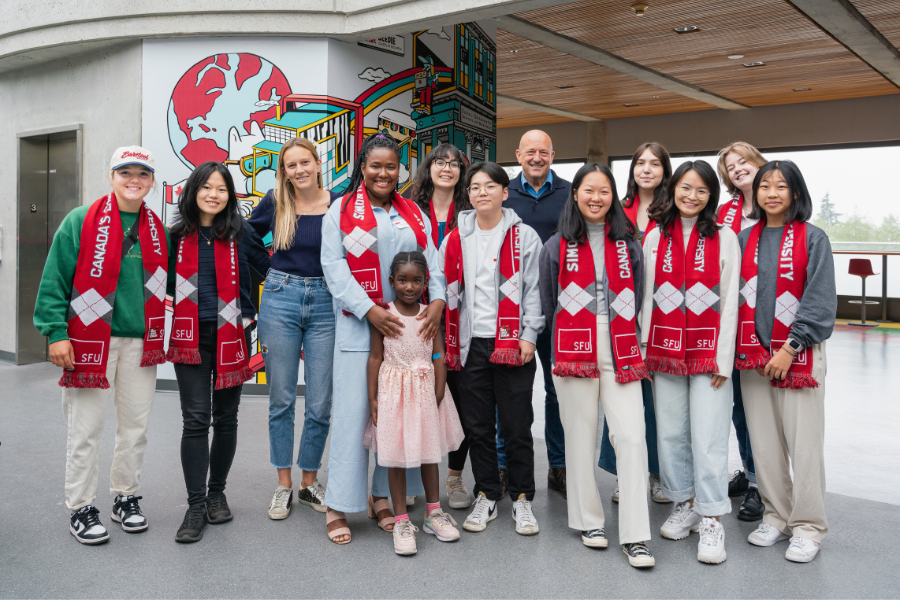Lance Uggla with the Uggla Family Scholars