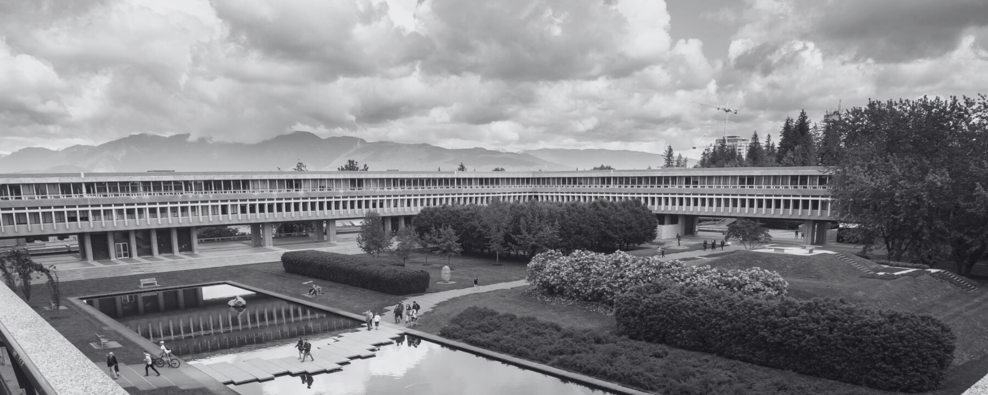 A scenic view of the SFU Burnaby Campus
