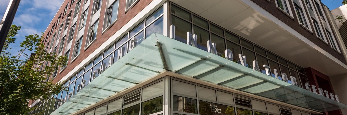 Charles Chang Innovation Centre building against a blue sky