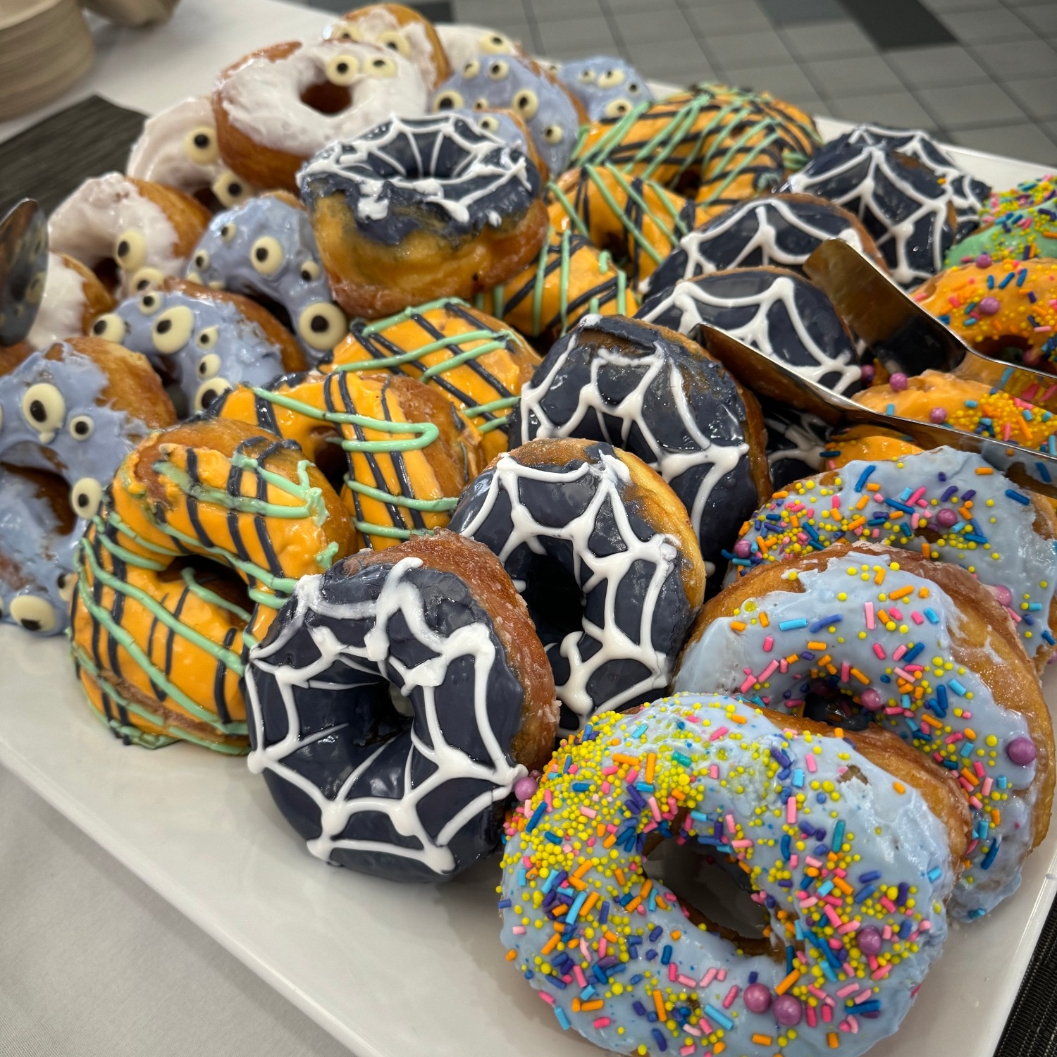 Halloween donuts at the 2023 Halloween Social