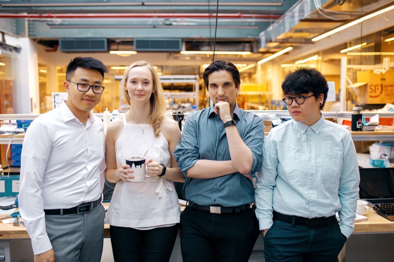 The Zennea Technologies team: (l-r) Oliver Luo, Rachel Chase, Ryan Threlfall and Nell Du met through SFU’s Technology Entrepreneurship@SFU program and are now working towards commercializing their product.
