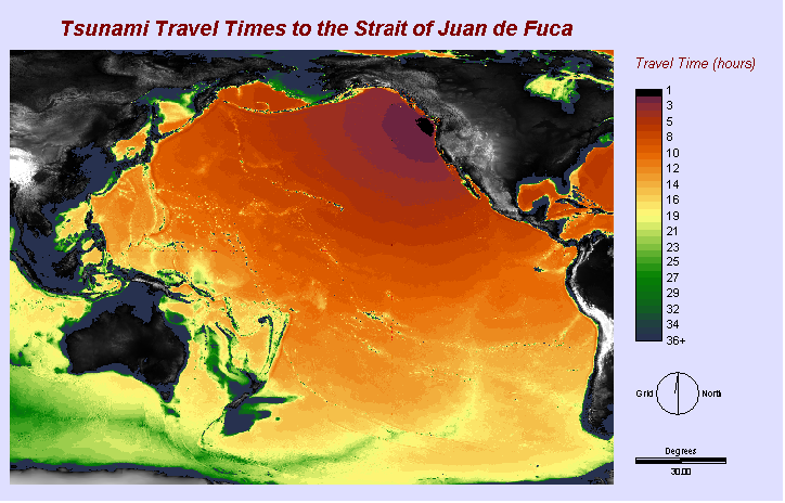 tsunami travel times