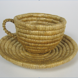 Western Inuit teacup, unknown artist, woven from seagrass. Museum of Vancouver c