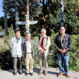 the Japanese delegation visiting Stanley Park in Vancouver