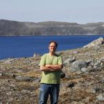 Daniel Gendron near Pingualuk (the crater lake supposed to be the main attractio