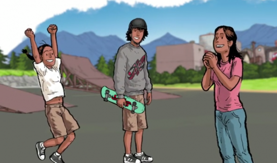 small number and the skateboard park