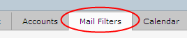 Mail Filters tab