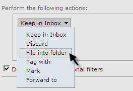Choose File into folder