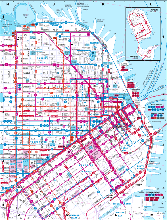 SF-downtown route map